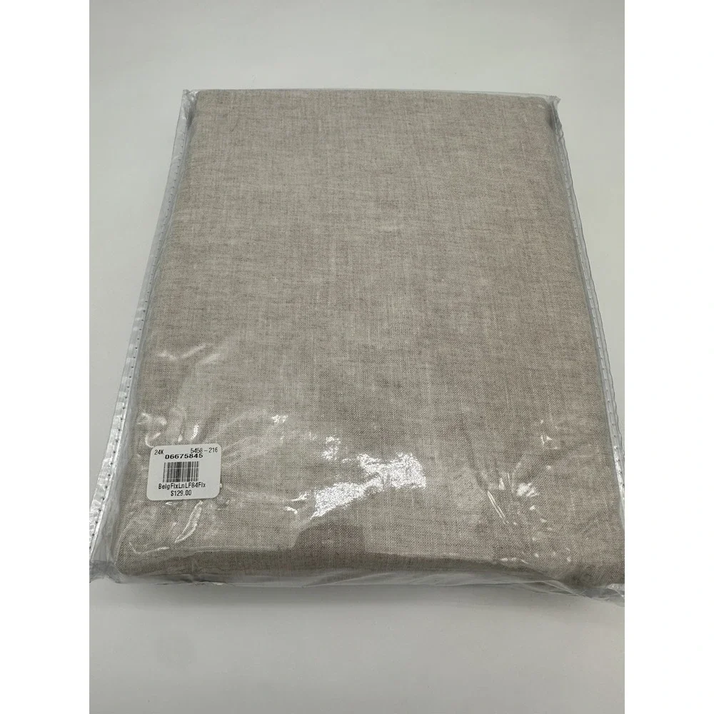 Pottery Barn Belgian Flax Linen Curtain Drape FLAX 50x 84